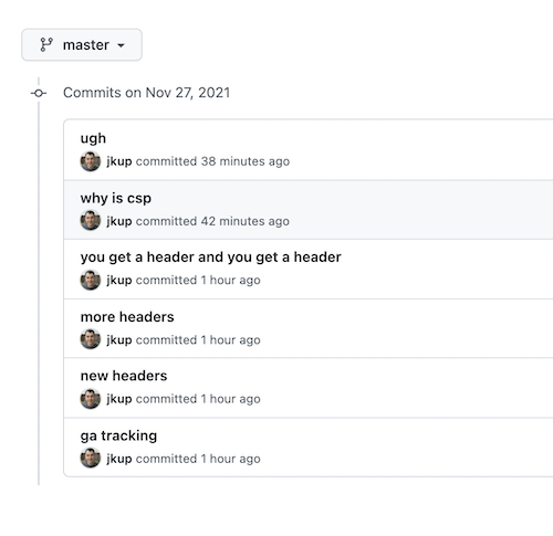 My GitHub history getting angry while I work on this CSP project