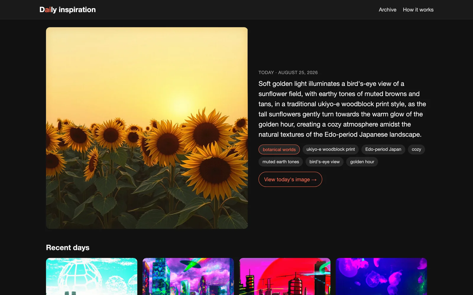 Golden sunflowers from Daily Inspiration’s image archive